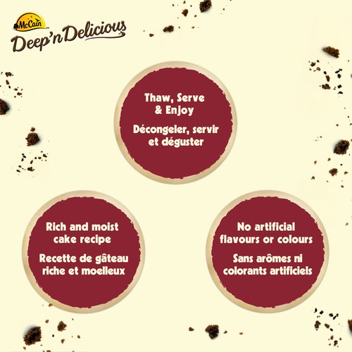 McCain Deep'n Delicious Frozen Cake Chocolate 510 g