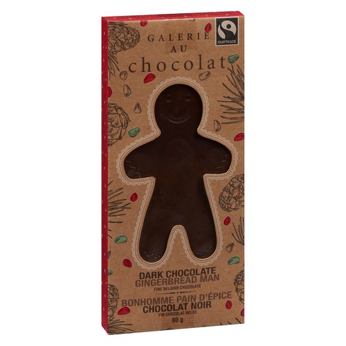 Galerie Au Chocolat Dark Chocolate Gingerbread Man Shaped 80 g