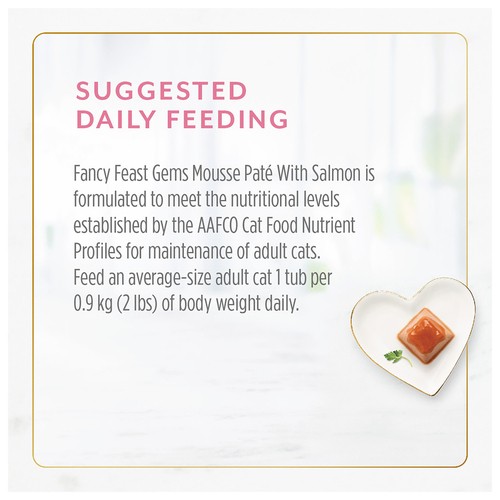 Fancy Feast Gems Wet Cat Food Mousse Paté With Salmon 2 x 57 g