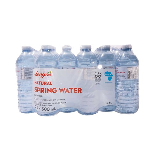 Longo's Natural Spring Water 24 x 500 ml (bottles)