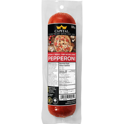 Capital Fine Meats Pepperoni Chubs Naturally Smoked 500 g