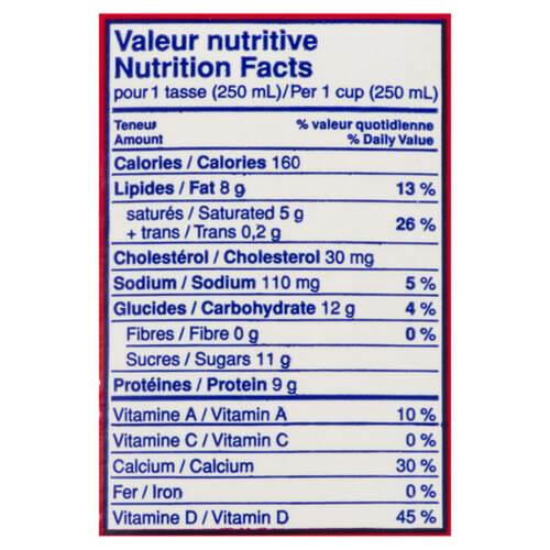 Québon 3.25%  Milk Homogenized 1 L