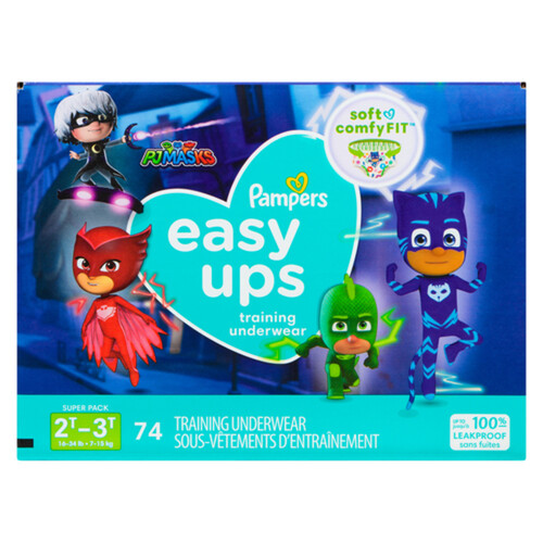 Pampers Easy Ups Training Underwear For Boys Size 4 2T-3T 74 Count