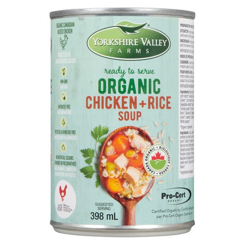 Yorkshire Valley Farms Organic Soup Chicken & Brown Rice 398 ml