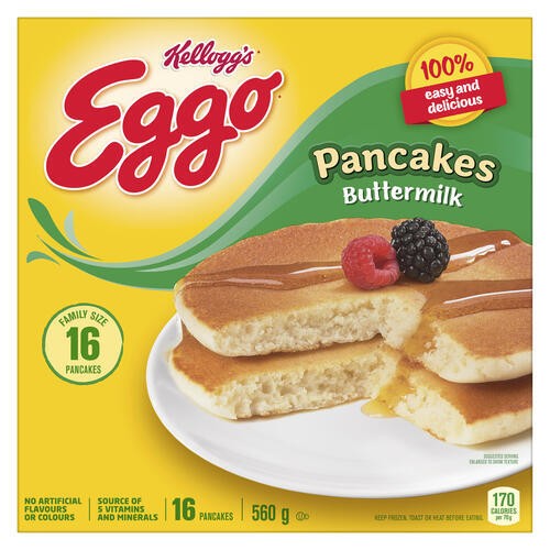 Kellogg's Eggo Frozen Pancakes Buttermilk 16 x 35 g