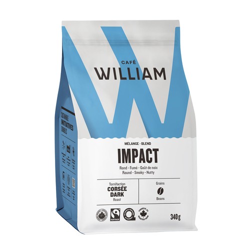 William Organic Whole Bean Coffee Dark Roast 340 g