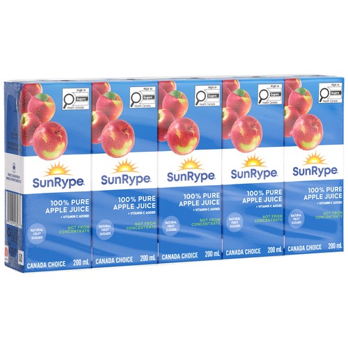 SunRype Juice Pure Apple Boxes 5 x 200 ml