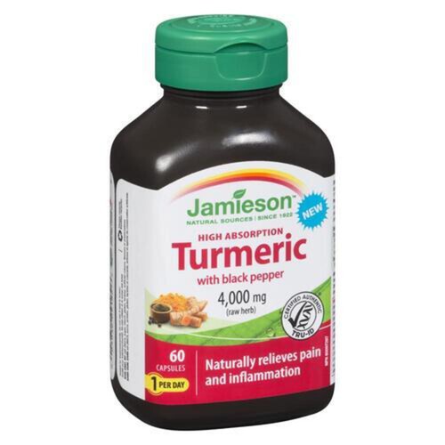 Jamieson Supplement Turmeric With Black Pepper Capsules 60 Count