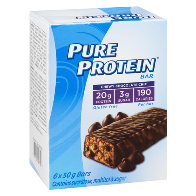 Pure Protein Bars Chewy Chocolate Chip 6 x 50 g - Voilà Online ...