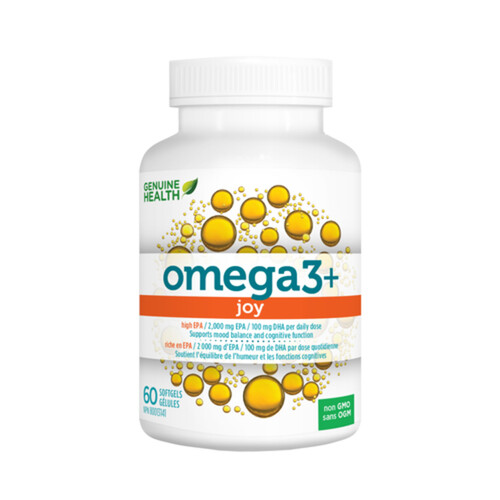 Genuine Health Omega 3+ Joy Softgels 60 Count