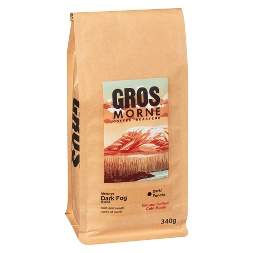 Gros Morne Coffee Roasters Ground Coffee Dark Fog Blend Dark 340 g