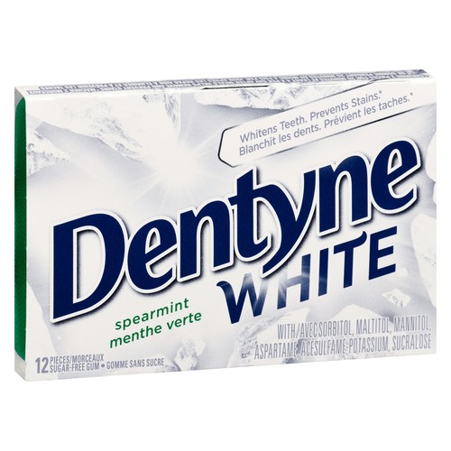 Dentyne White Gum Spearmint 12 EA