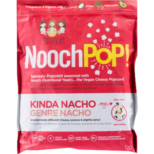 Noochpop Gluten-Free Vegan Popcorn Kinda Nacho 120 g