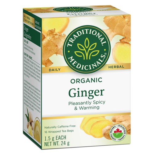 Traditional Medicinals Herbal Tea Ginger 16 Tea Bags