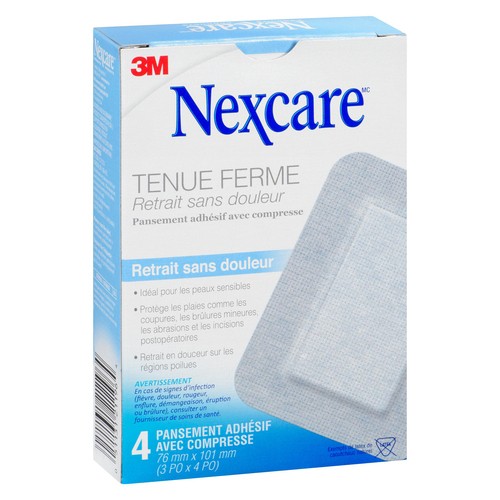 3M Nexcare Adhesive Pad Sensitive Skin 4 EA
