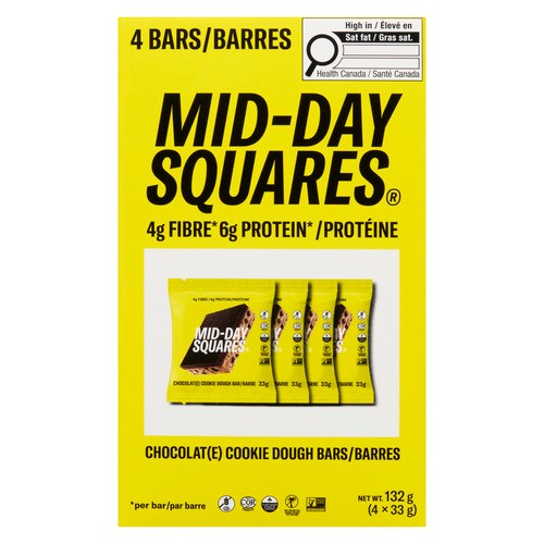 Mid-Day Squares Cookie Dough Chocolate Squares 4 x 33 g