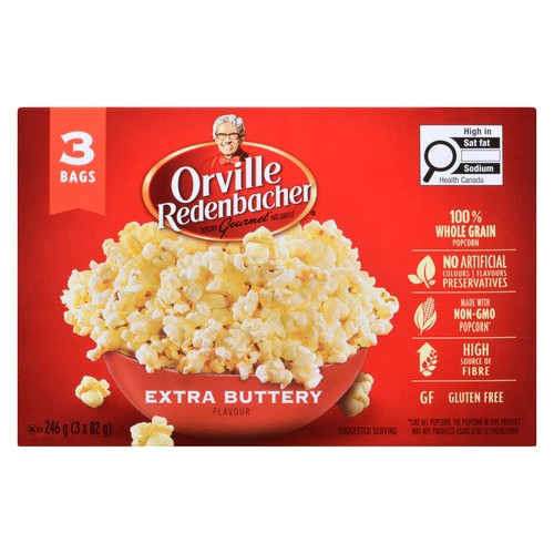 Orville Redenbacher Gluten-Free Popcorn Extra Buttery 246 g