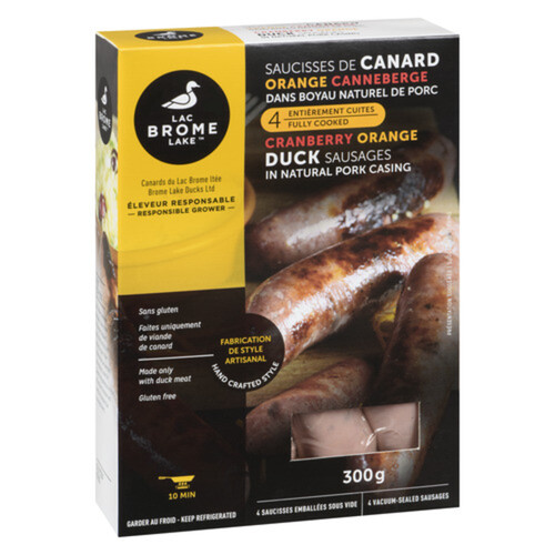 Brome Lake Ducks Natural Casing Duck Sausages Cranberry Orange 300 g