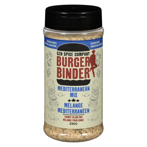 SZN Spice Co Burger Binder Turkey Blend Mix Mediterranean Mix 230 g
