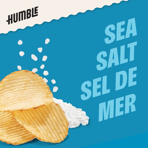 Humble Rumbles Ripple Organic Potato Chips Sea Salt 135 g