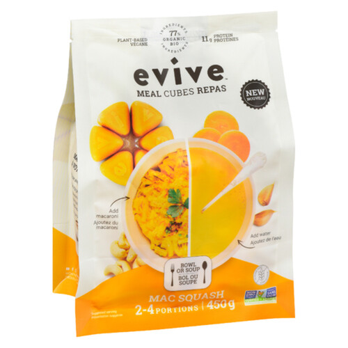 Evive Frozen Meal Cubes Mac Squash 450 g