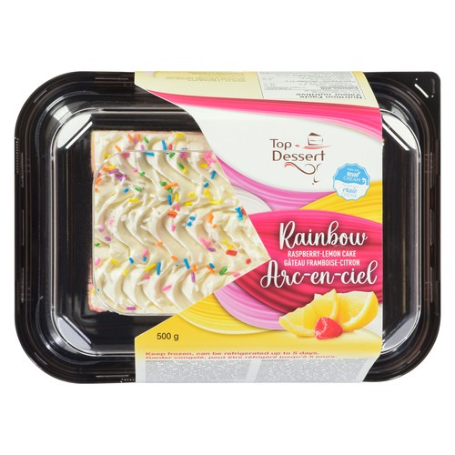 Top Dessert Rainbow Bar Cake Raspberry Lemon 500 g (frozen)