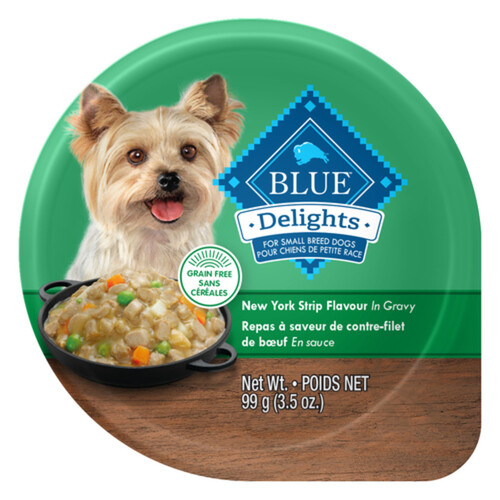Blue Buffalo Delights Wet Dog Food New York Strip Flavor 99 g 