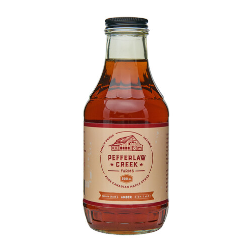 Pefferlaw Creek Farms Amber Organic Maple Syrup 500 ml