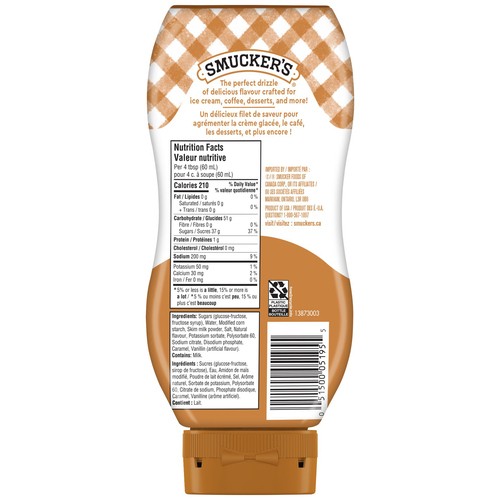 Smucker's Ice Cream Topping Sundae Syrup Caramel 428 ml