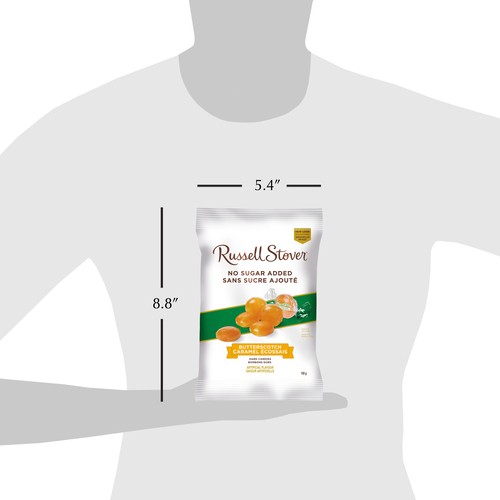 Russell Stover No Sugar Added Butterscotch Hard Candy Bag 150 g