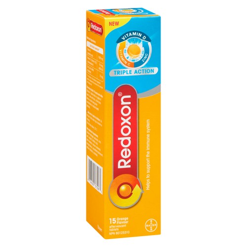 Redoxon Triple Action Effervescent Tablets Orange 15 Count