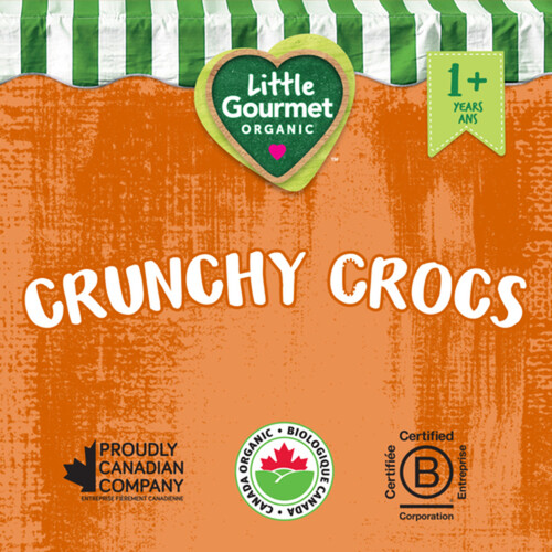 Little Gourmet Organic Crunchy Crocs Puffed Wholegrain Toddler Snack Peanut Butter 35 g