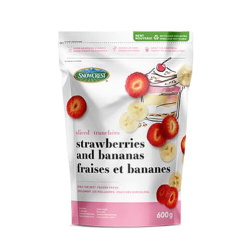 Snowcrest Sliced Strawberries & Bananas 600 g (frozen)