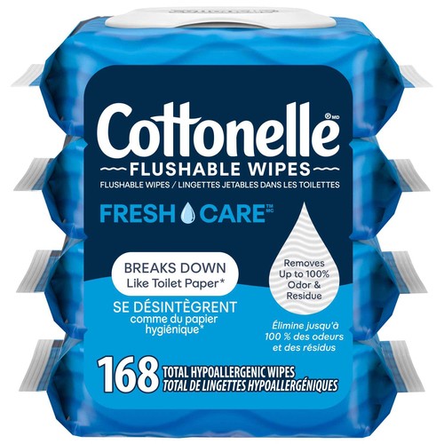 Cottonelle Fresh Care Flushable Wipes 4 Packs x 42 Wipes