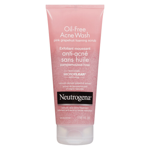 Neutrogena Oil Free Scrub Acne Wash Pink Grapefruit 198 ml