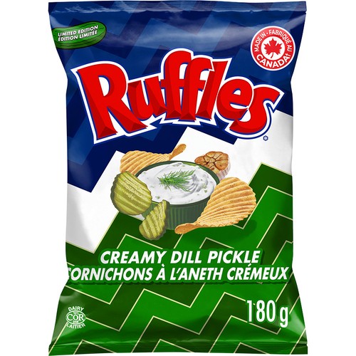 Ruffles Potato Chips Creamy Dill Pickle 180 g