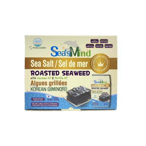 Sea's Mind Roasted Seaweed Snack Sea Salt 120 g