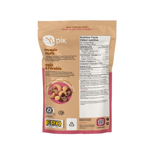 Yupik Snack Mixed Maple Nuts 156 g