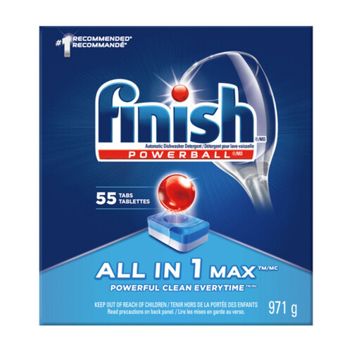 Finish Dish Cleaning Detergent Tabs All In 1 Max Fresh 55 Count