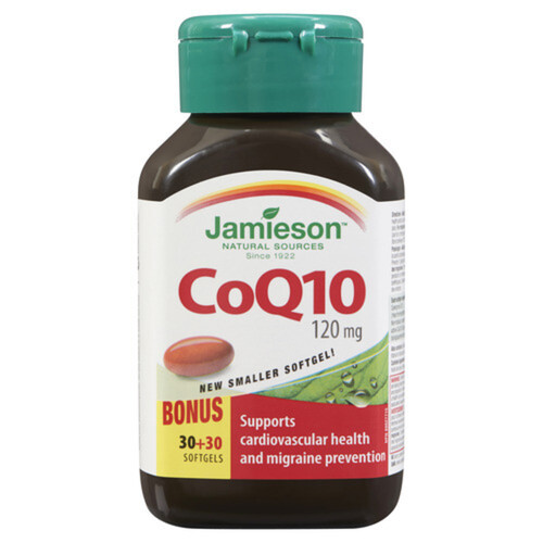 Jamieson Naturals COQ10 120 mg Softgels 60 Count