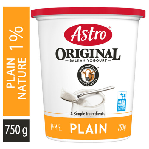 Astro Original Yogurt Plain Balkan 1% 750 g