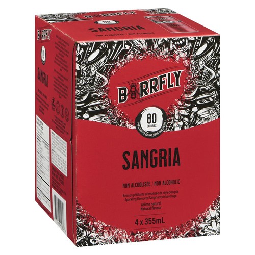 Barrfly Non Alcoholic Beverage Sangria 4 x 355 ml (cans)