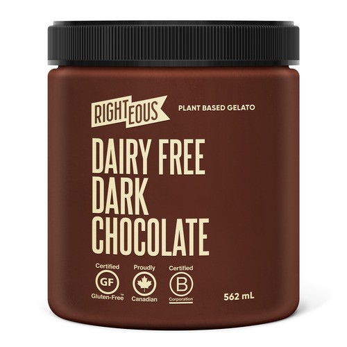 RIghteous Gelato Dairy Free Dark Chocolate Sorbetto 562 ml