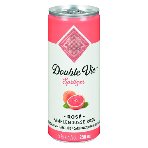 Double Vie Pink Spritzer Carbonated Wine 5% Alcohol Grapefruit 250 ml