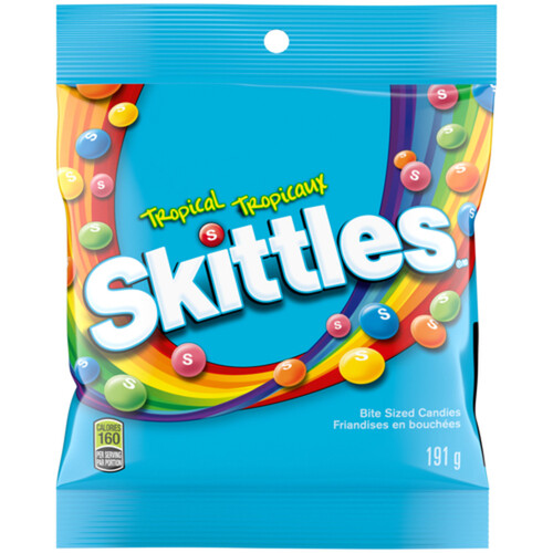 Skittles Tropical Chewy Candy Bag 191 g