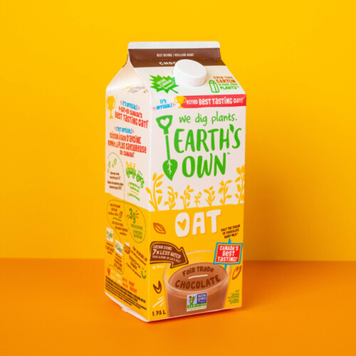 Earth's Own Dairy-Free Plant-Based Beverage Oat Milk Chocolate 1.75 L