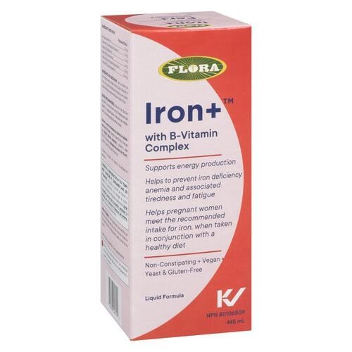 Flora Iron+ With B-Vitamin Complex Liquid Formula 445 ml