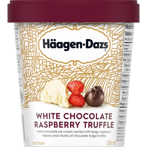 Häagen-Dazs White Chocolate Raspberry Truffle Ice Cream 500 ml