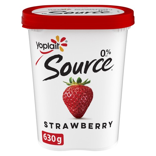 Yoplait Source No Added Sugar 0% Yogurt Strawberry 630 g