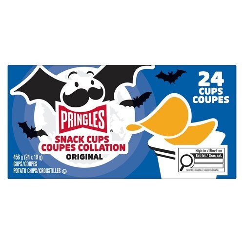 Pringles Snack Cups Halloween Chips Original 24 x 19 g